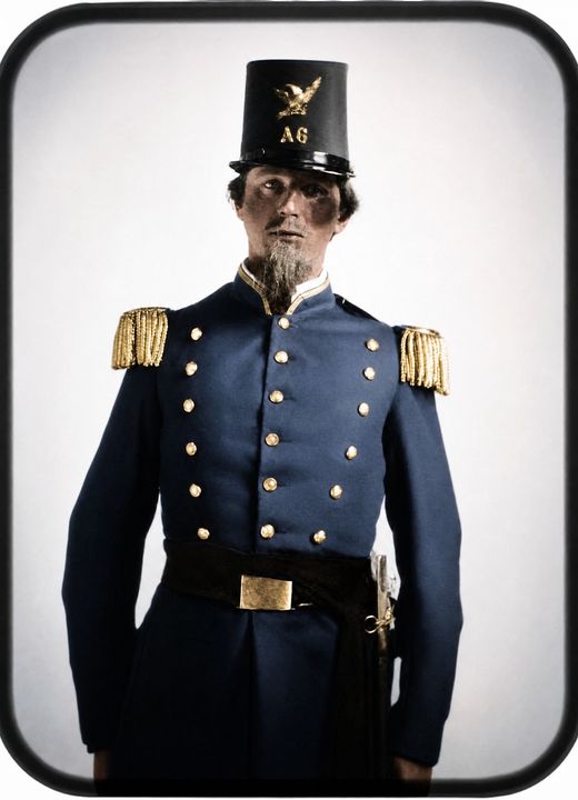 Tintype soldier · 1850s, restored