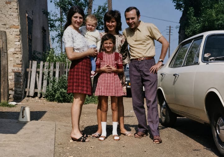 Faded colour print · 1970s, restored